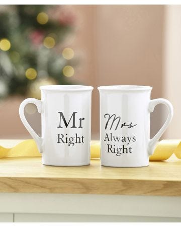 Mr Right & Mrs Always Right Mugs