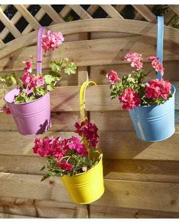 Set of 3 Flowerpots with hook