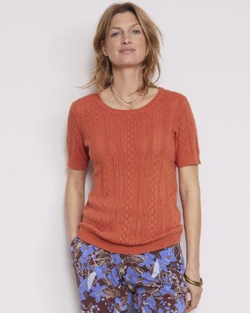 Orange Short Sleeve Jumper