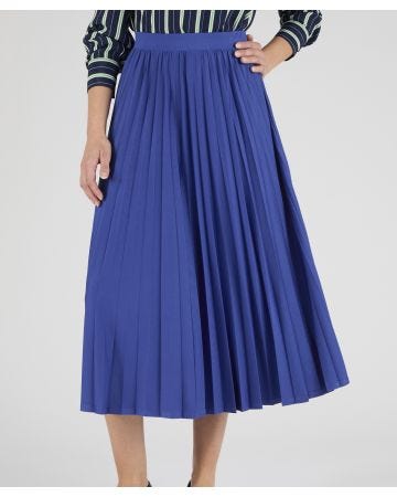 Pleated Jersey Skirt