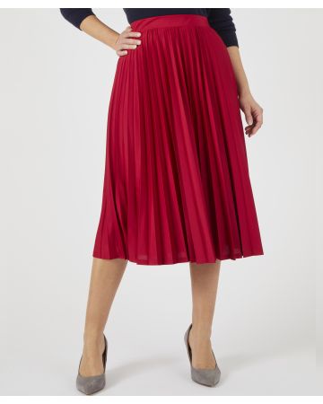 Pleated Jersey Skirt