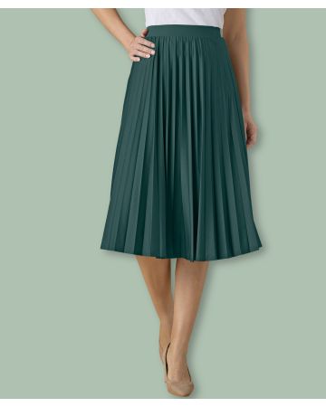 Pleated Jersey Skirt