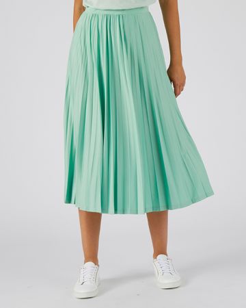 Pleated Jersey Skirt