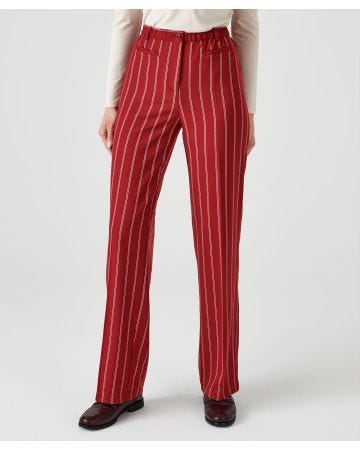 Pinstripe Tummy-Slimming Trousers