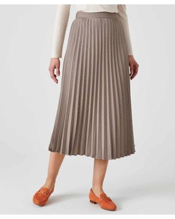 Check Sunray Pleated Skirt