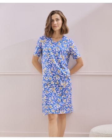 V Neck Cotton Nightdress