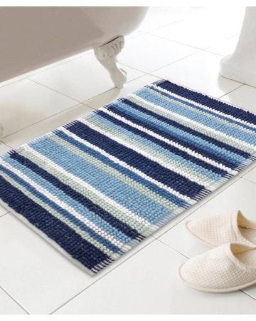 Micro Bobble Stripe Bath Mat