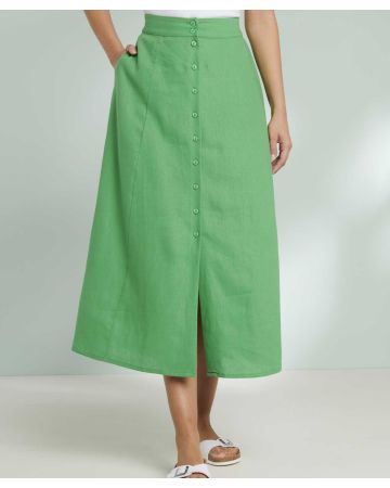 Button-fastening Skirt