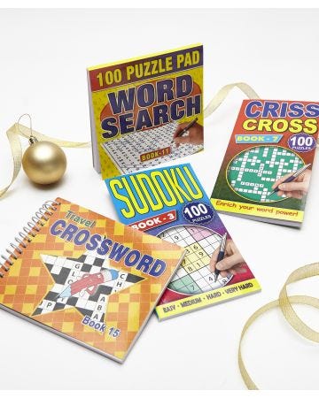 Set of 4 puzzle books