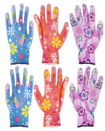 Set of 3 Ladies Gardening Gloves