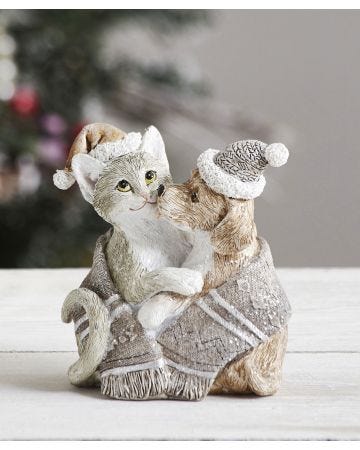 Cat & Dog Figurine