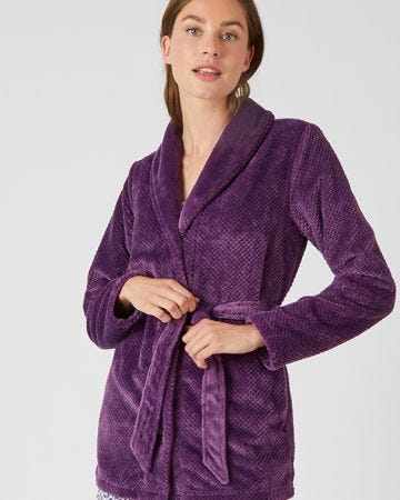 Ladies Slenderella Luxury Fleece Hooded Dressing Gown (6 Colours) – Classic  Home Store