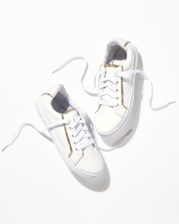 White lace up Trainers