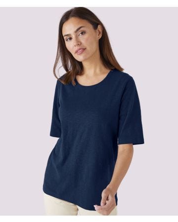 Skin Soft Round Neck Short Sleeved Cotton T-shirt