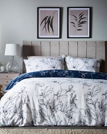 Linear Floral Duvet Set