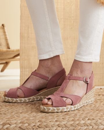 Wedge Leather Sandal