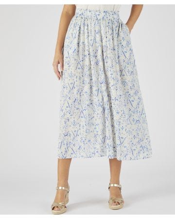 Ecovero Print Crinkle Skirt