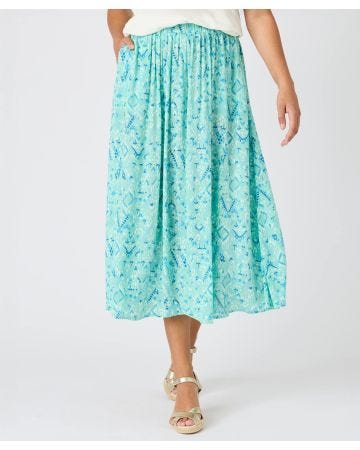 Ecovero Print Crinkle Skirt