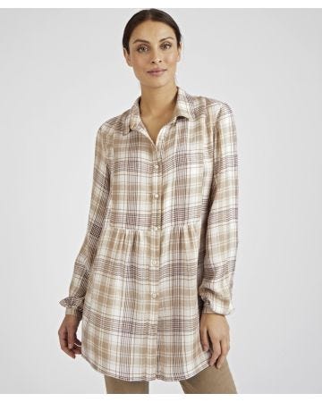 Skin Soft Check Blouse