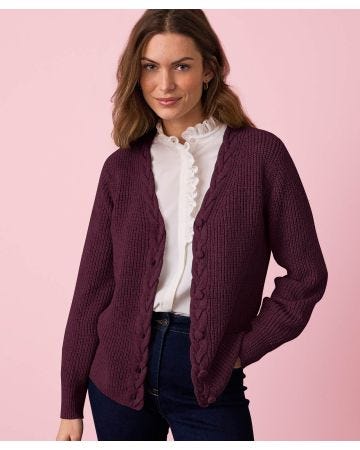 Toasty Thermal Recycled Cable Cardigan