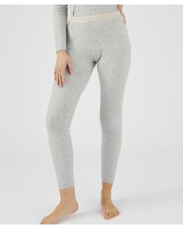 Thermal Cable Knit Long Pants