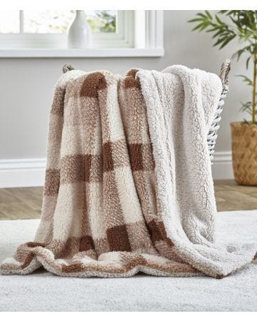 Checked Sherpa Throw