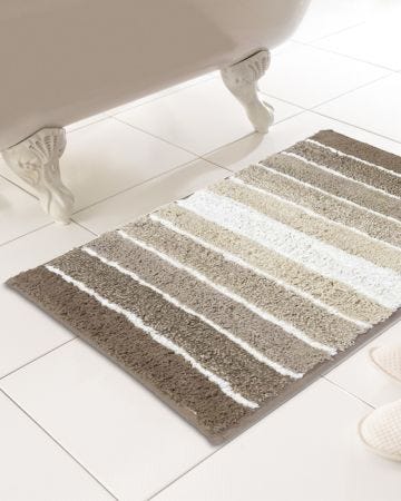 Tonal Stripe Bath Mat