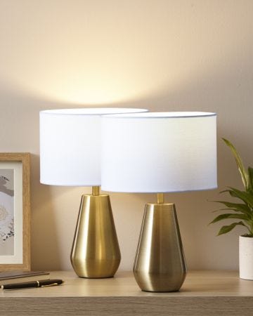 Pair of touch lamps