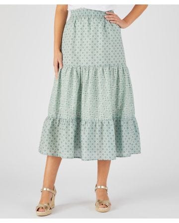 Print Tiered Skirt