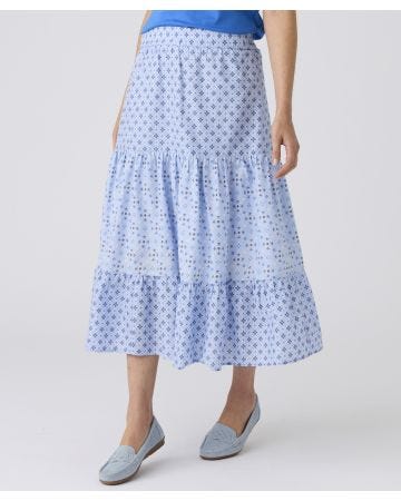 Print Tiered Skirt