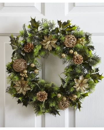 Poinsettia Wreath