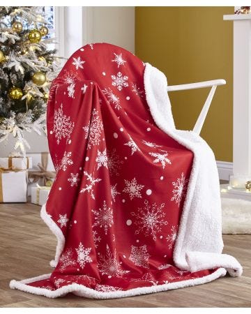 Snowflake Sherpa Throw