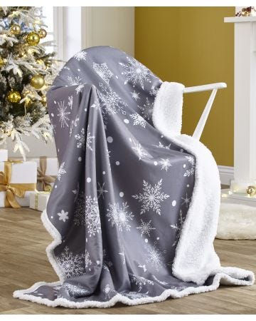 Snowflake Sherpa Throw