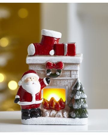 Lit Santa Ornament