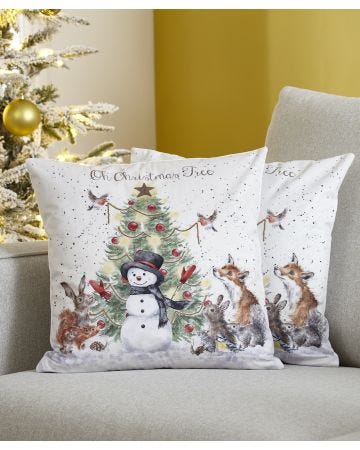 Pack of 2 Snowman Cushion Covers