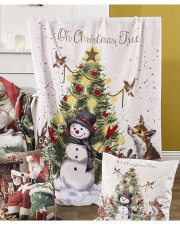 Pack of 2 snowmen throws