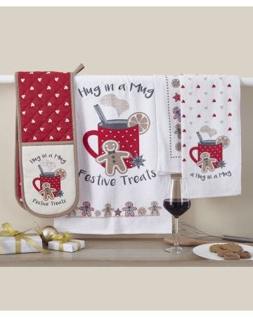 Festive Tea Towel Set & Oven
