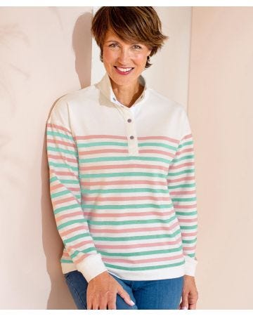 Cotton Rich Stripe Sweatshirt 