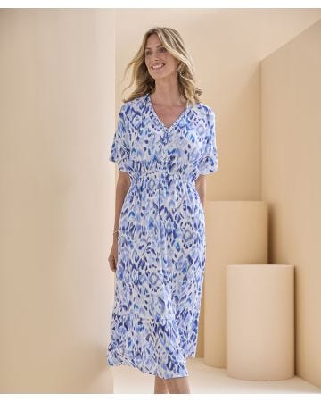 Print Tiered Dress