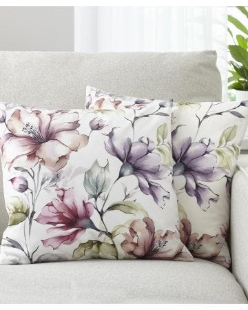 Pack of 2 floral cushion covers