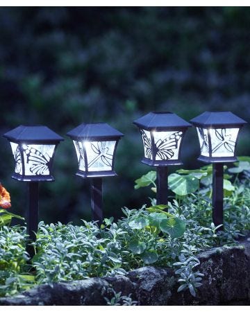 Set of 4 Decorative Solar Lights