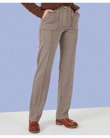 Secret Stretch Check Knitted Trousers