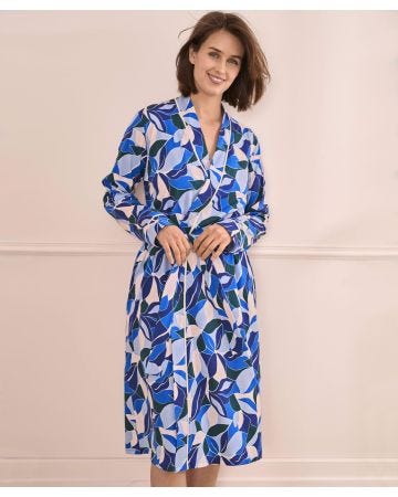 Leaf Print Dressing Gown