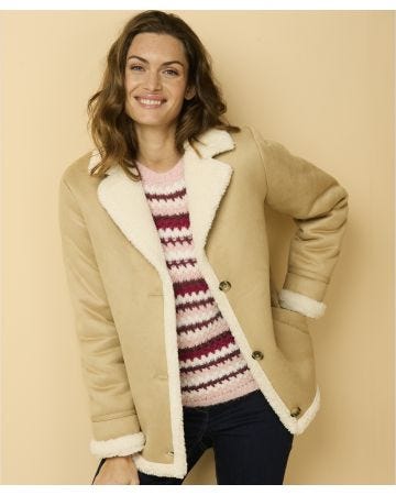 Faux Sheepskin Coat 