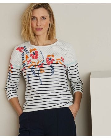 Skin Soft Cotton Rich Nautical Style Jumper
