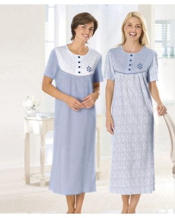 Pack of 2 Easy Fit Cotton Nightdresses