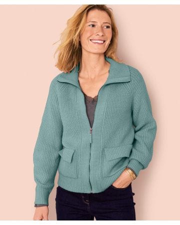 Toasty Thermal Zip Cardigan
