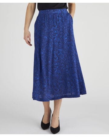Print Flared Skirt