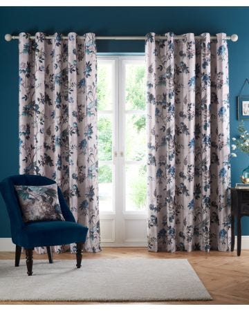 Windsford Printed Velvet Curtains