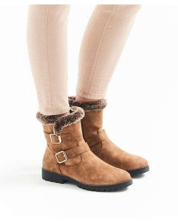 Cushion-walk Suede-look Boots